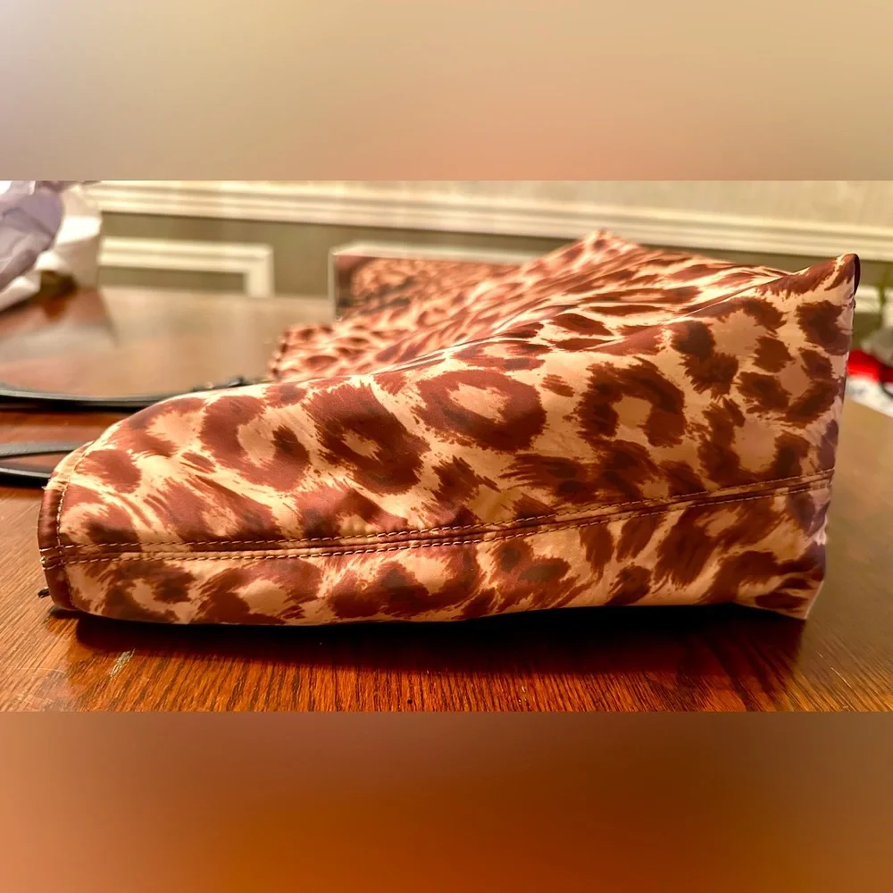 ✨Kate Spade♠️”Taylor” Leopard Tote Bag/Leather/Nylon - Picture 8 of 16
